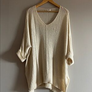 She + Sky Cream Knit Sweater